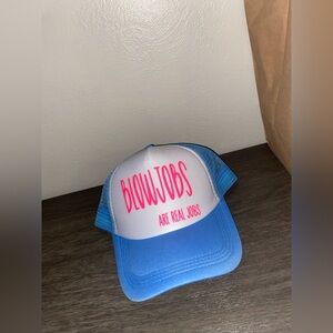Blue and White Trucker Hat